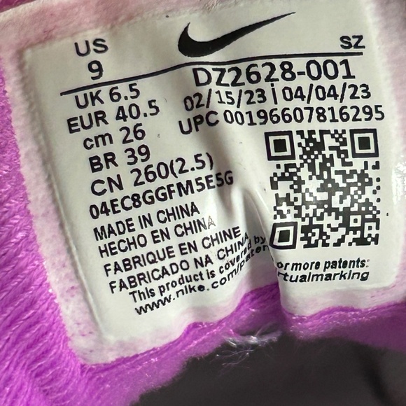 NEW Nike Air Max 1 Fuchsia Dream size 9 - Picture 8 of 12